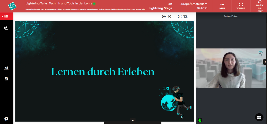 Schreenshot des Lightning Talks von Adriane Pelikan