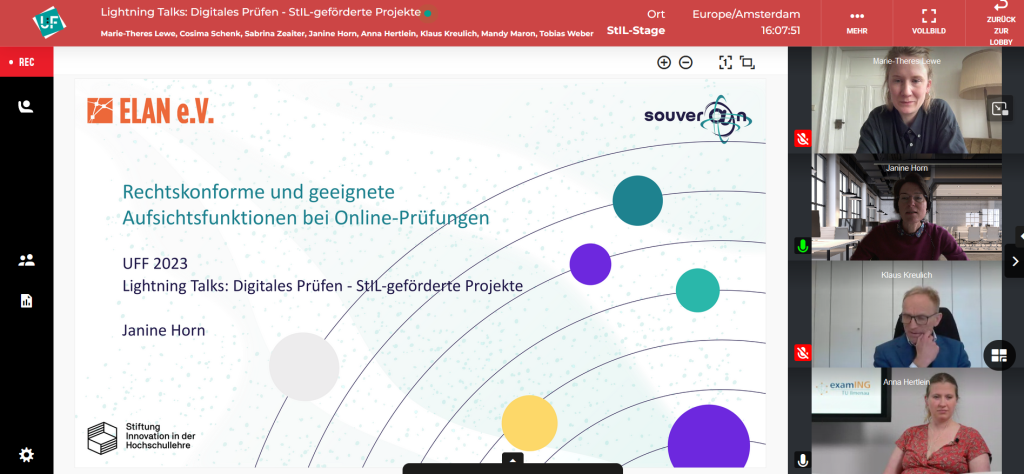 Screenshot des Lightning Talks von Dr. Janine Horn