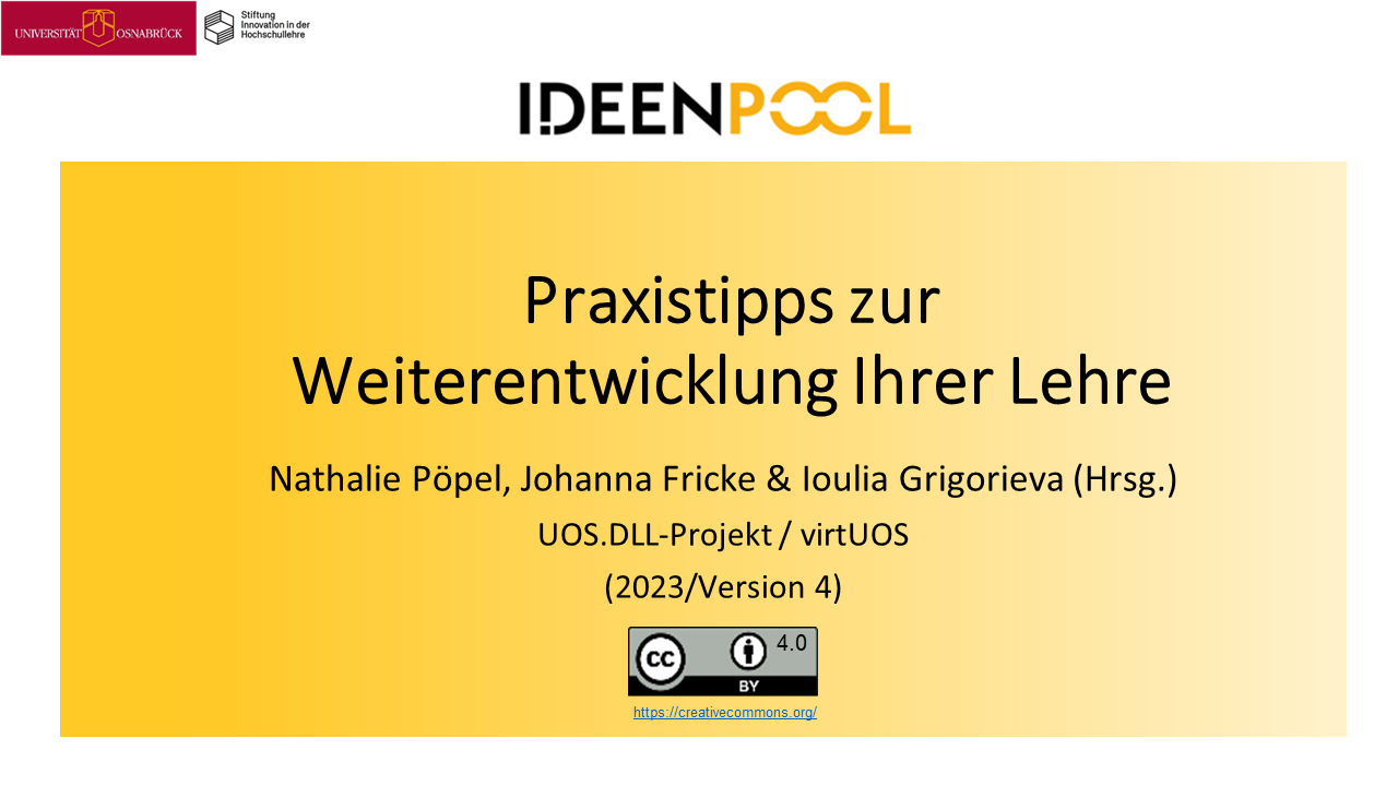 Mehr über den Artikel erfahren Update der Ideenpool-Praxistipps veröffentlicht: Barrierefreie Lehre, kompetenzorientierte Prüfungen, Mikromodule und Vieles mehr