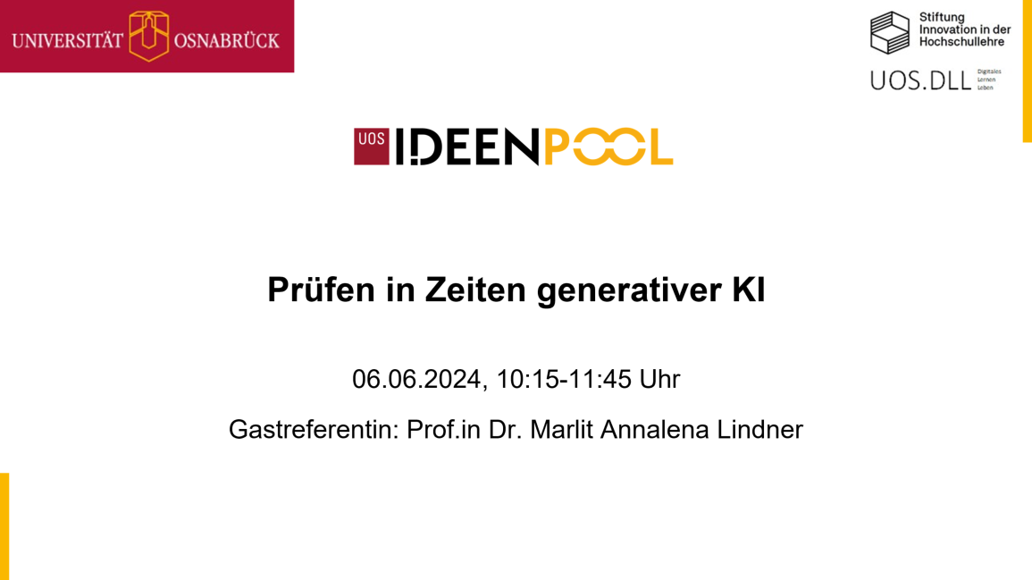 Mehr über den Artikel erfahren Ideenpool: Prüfen in Zeiten generativer KI (Prof.in Marlit Annalena Lindner)